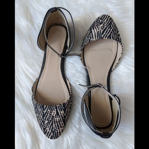 🦓 Zebra Print Flats - Size 8